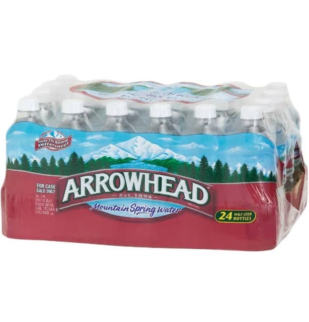 Arrowhead 0.5 Liter Bottled Spring Water (24-Pack)