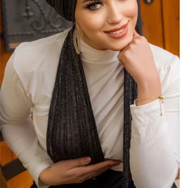 Black - Plain - Instant Scarf - AİŞE TESETTÜR
