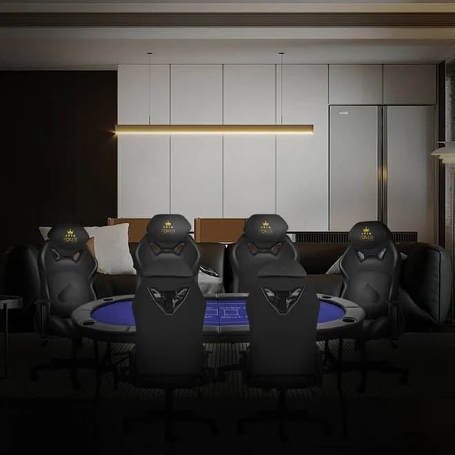 Inbox Zero Omme with Texas Hold'em Sign Swivel Computer Chair