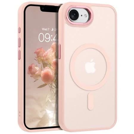 Bentoben Case for iPhone 16e (2025) 6.1 inch Compatible with Mag-Safe Matte Shockproof Anti-Scratch Protective Cover Magnetic Case Pink