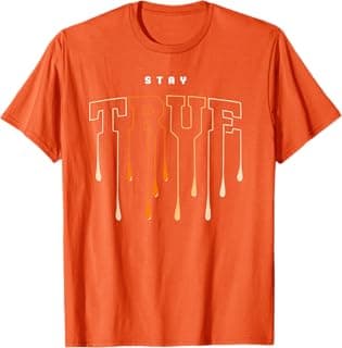 Orange Stay True Orange Color Graphic T-Shirt