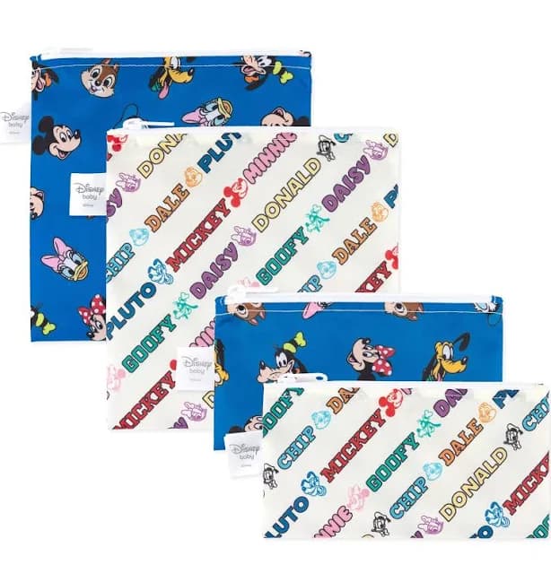 Bumkins Disney Mickey & Friends 4-Pack Snack and Sandwich Bags