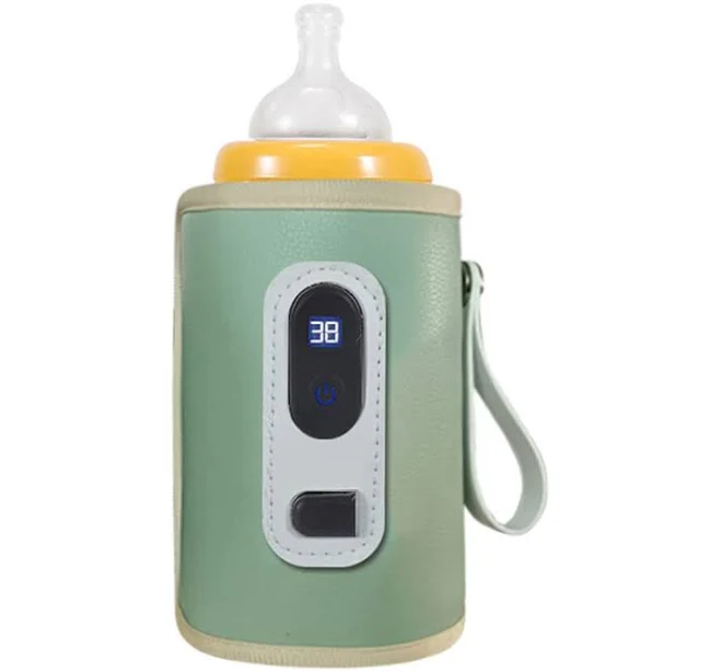 USB Powered Digital Display Baby Milk Bottle Warmer Thermostat Portable Travel Milk Feeding Heater Bag Pouch