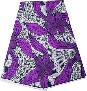 African Fabric 6 Yards Ankara Fabric Tribal Print Kente Cloth for Dashiki Party Dress