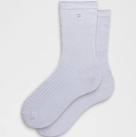 Lululemon Unisex Ribbed Cotton-Blend Crew Socks