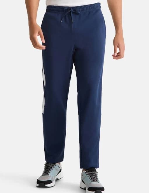 Athletic Works Men's Tricot Track Pants with Side Stripes