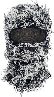 Distressed Balaclava Ski Mask, Knitted Full Face Mask for Men/Women