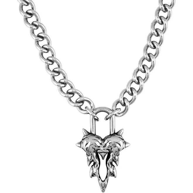 Melted Heart Punk Lock Chain
