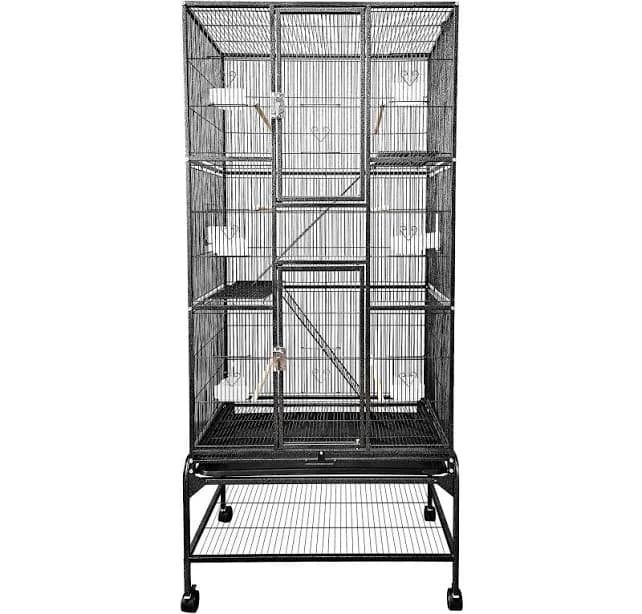 A&E Cage 32"x18" Multi-Level Flight Cage with Ladders