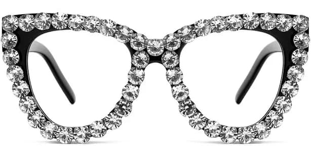 Ublins Women's Cateye Rhinestone Frame