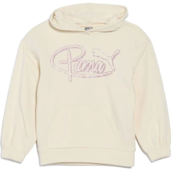 PUMA Girls' Oversized Fleece Hoodie