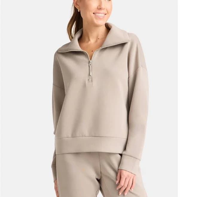 Avia Womens & Womens Plus Scubaknit Quarter Zip