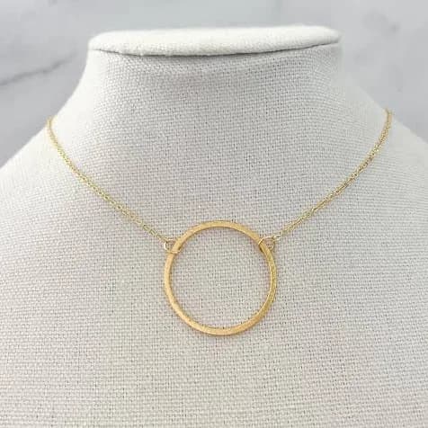Dainty Gold Karma Infinity Circle Necklace