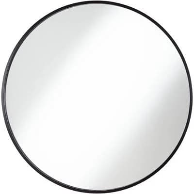 Uttermost Mayfair Matte Black 34 inch Round Wall Mirror