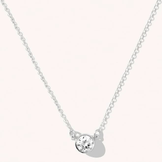 Sterling Silver Solitaire Necklace