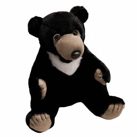 Cuddy Soft Stuffed Animal Bear Plush Toy- Black Bear Stuffed Animal - By Tigerbear Toy -9.1 Inches, Brown