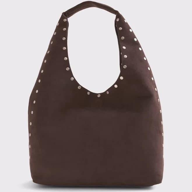 Abercrombie & Fitch Women's Studded Vegan Suede Tote Bag