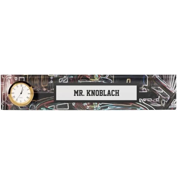 Mechanical Motion with Custom Desk Name Plate
