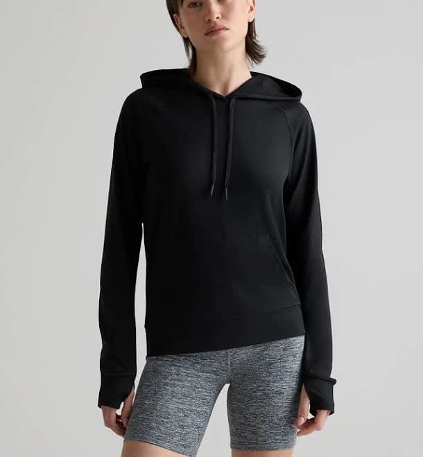 Quince Women's Flowknit Performance Pullover Hoodie
