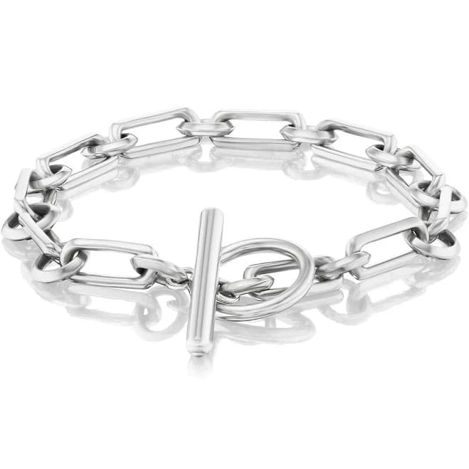 Sheryl Lowe Gwyneth Sterling Silver Toggle Chain Bracelet