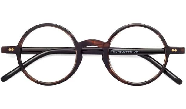 Medium Retro-Vintage Acetate Round