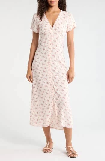 Lucky Brand Simone Floral Midi Dress