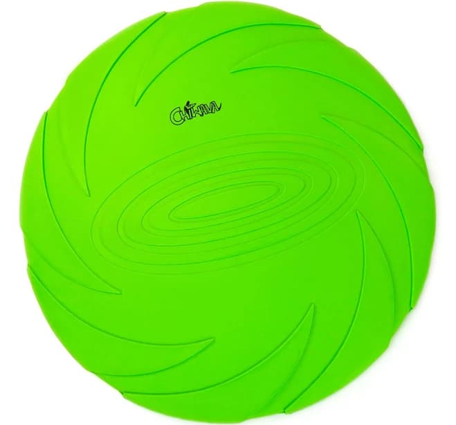CHIWAVA 8.7" Rubber Dog Flying Disc Flyer Fetch Toy