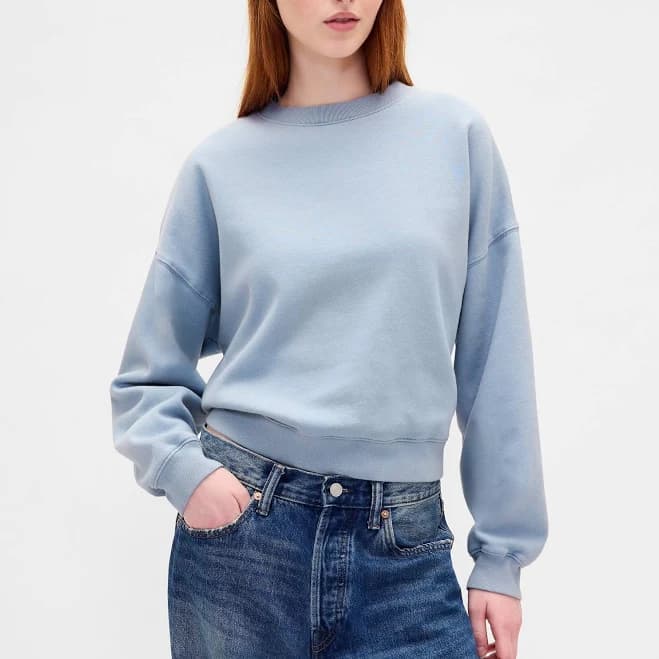Gap Women's Vintagesoft Wedge Crewneck Sweatshirt