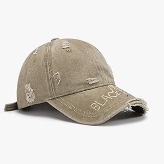 Embroidered Washed Denim Baseball Cap - Vintage Adjustable Dad Hat for Men and Women