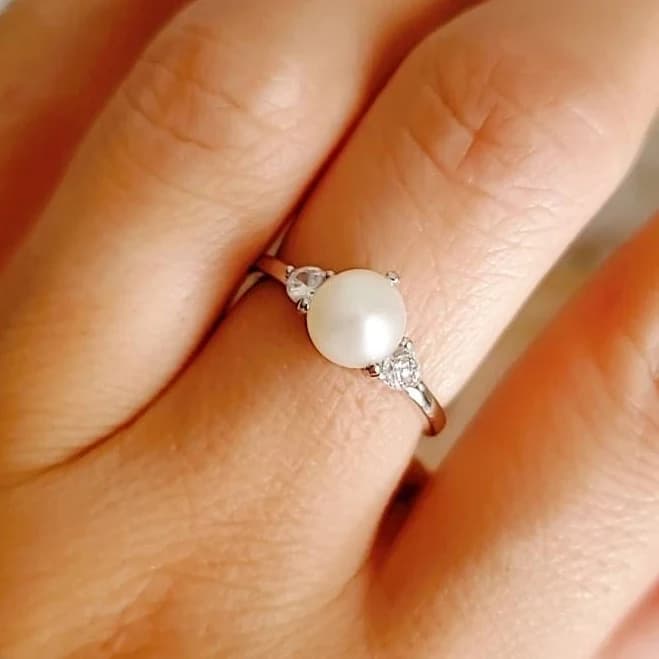 Sterling Silver Large Fresh Water Pearl Statement Ring