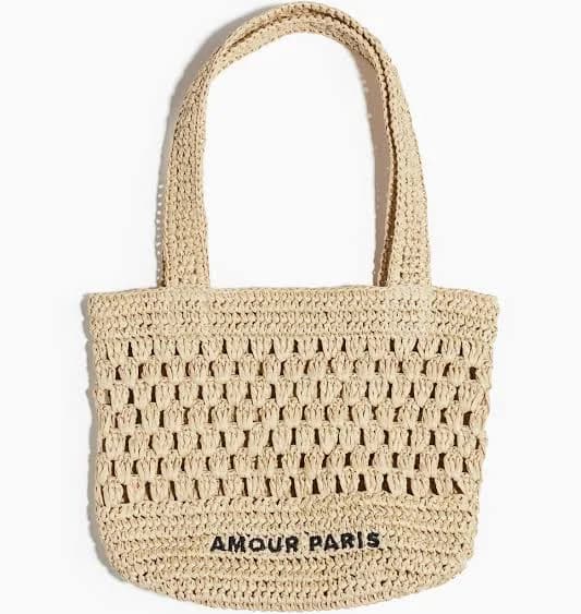 H&M Ladies Straw Tote Bag
