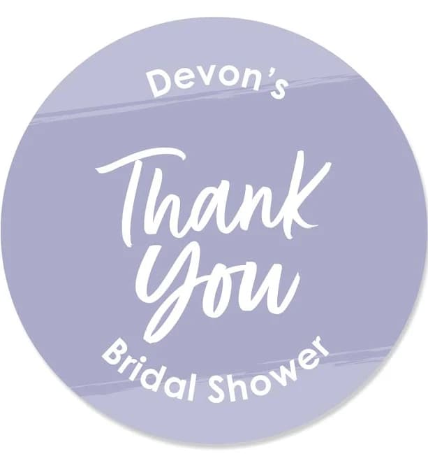 Personalized Elegantly Simple Custom Guest Party Favor Circle Sticker Labels