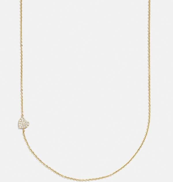 BaubleBar 18K Gold Asymmetrical Heart Necklace