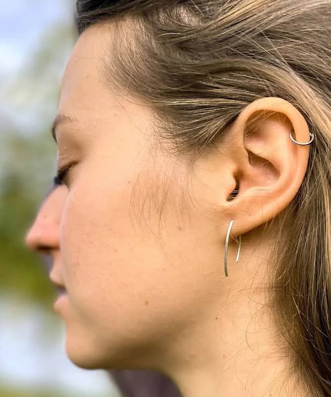 925 Silver Minimal Hoop Earrings