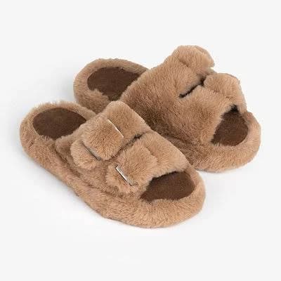Kirkland's Home Buckle Fur Slide Slippers