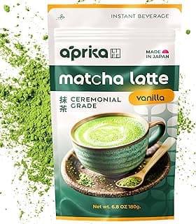 Matcha Latte Powder, Premium Barista Crafted Mix with Natural Vanilla Flavor - Authentically Japanese - 1st Harvest Ceremonial Grade, Sweet Matcha Powder Used by Coffee Shops 6.8 oz / 180g