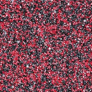 Halloween Sanding Sugar Edible Stars Glitter Mix, Red & Black Sugar Sprinkles for Cake Decorating, Sparkling Sanding Sugar for Cupcake Toppers Cookie Decorations for Party Celebrations 3.5oz