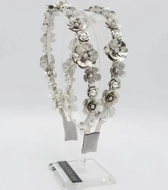 veryshine Metal Petal Pearl Headband