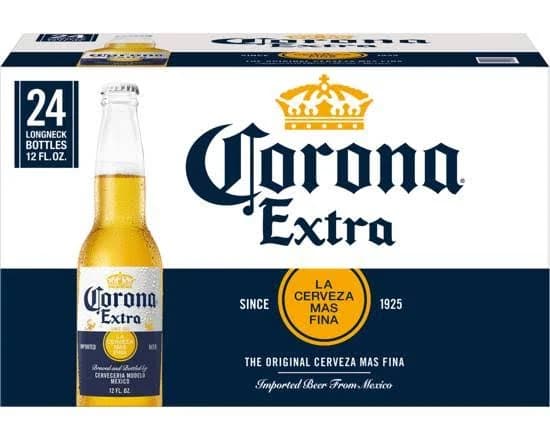 Corona Extra the Original Cerveza Mas Fina Beer (24 x 12 fl oz)