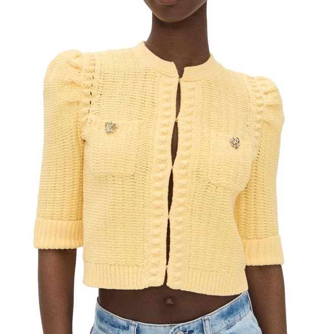 L'AGENCE Women's Delilah Cropped Cardigan