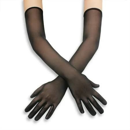 Stylish Simple Elbow Length Tulle Gloves