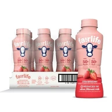 Fairlife UFM Milk 2% Reduced Fat Strawberry, 14 Oz Bottle (36 pack)