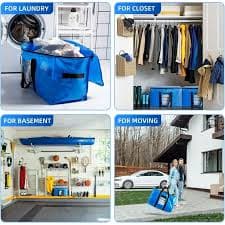 Extra Large Moving Bags, 2 Pack Blue Heavy Duty Totes For Storage with Visible Window, Wrap Around Handles, Storage Bags for Space Saving, Alternative to Moving Boxes - Walmart.com