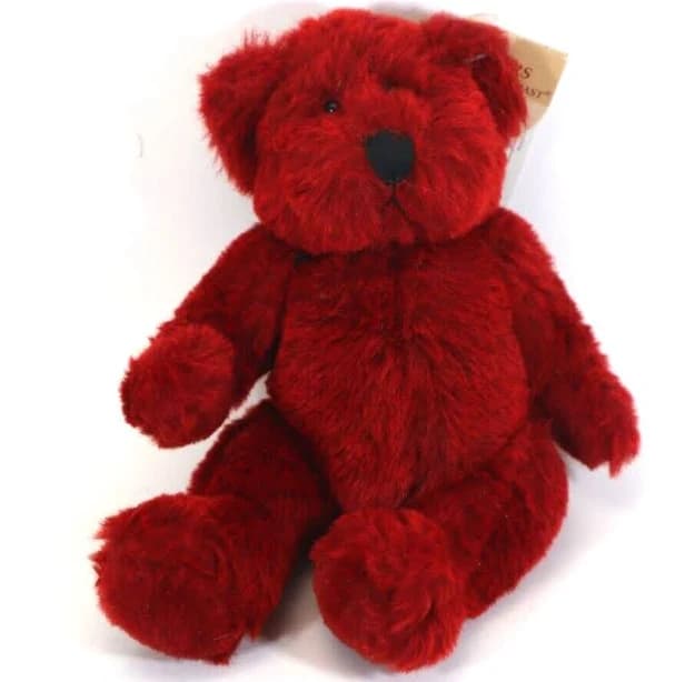 Aabot Ruby Red Plush Teddy Bear Bears From The Past Russ Berrie 7"
