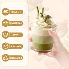 Amazon.com | ALEXPRE 450 Pack Plastic Dessert Cups With Lids and Spoons - Square/Round/Five-Pointed Star 3 Styles Clear Parfait Cups for Serving Fruit, Pudding, Yogurt (5/6oz): Dessert Bowls