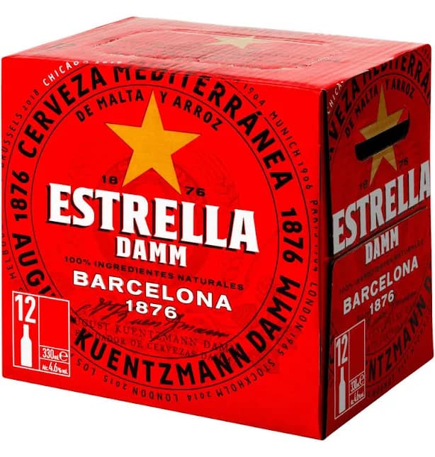 Estrella Damm Lager, 12 x 330ml