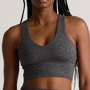 Quince Women's Ultra-Soft V-Neck Cropped Tank Top