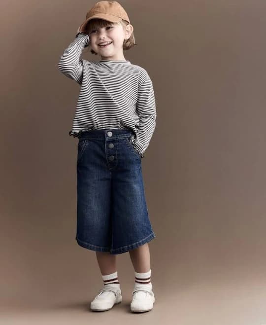Otter Avenue Toddler Girl Wide-Leg Denim Pants