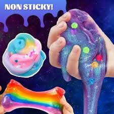 UUSUOO Galaxy Slime Kit,DIY Slime Making Kit with Glitter, Glow in The Dark Powder & Lots of Fun Add Ins,Slime Kits for Girls,Stress Relief Toys,Birthday Gifts for Girls Boys 6 7 8