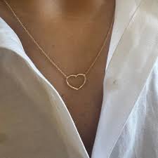 Gold Open Heart Necklace – Velvet Box Jewels